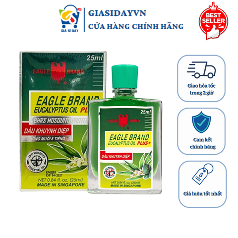 Dầu Khuynh Diệp, Dầu Tràm Cho Bé Eagle Brand Singapore 25ml, 30ml
