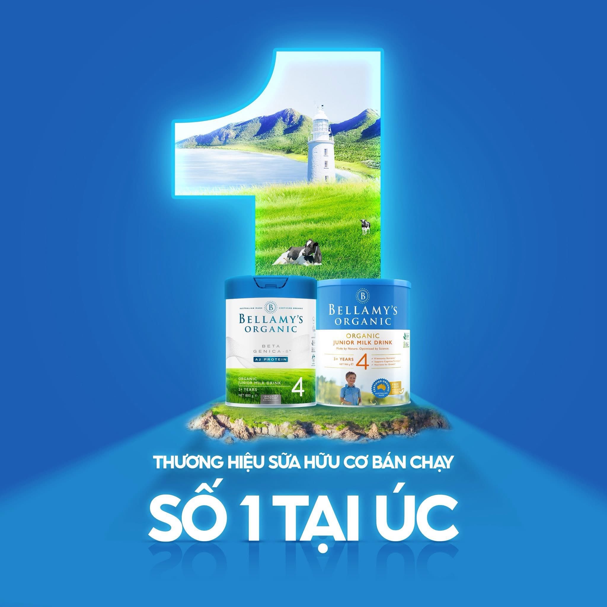 Sữa Bellamy Organic A2 Úc 800g Số 1,2,3,4 - Sữa Bột Công Thức