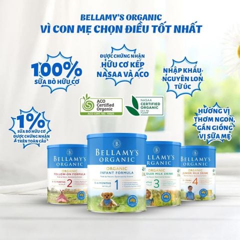 Sữa Bellamy Organic Classic Úc 900g Số 1,2,3,4 - Sữa Bột Công Thức