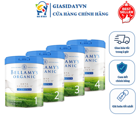 Sữa Bellamy Organic A2 Úc 800g Số 1,2,3,4 - Sữa Bột Công Thức
