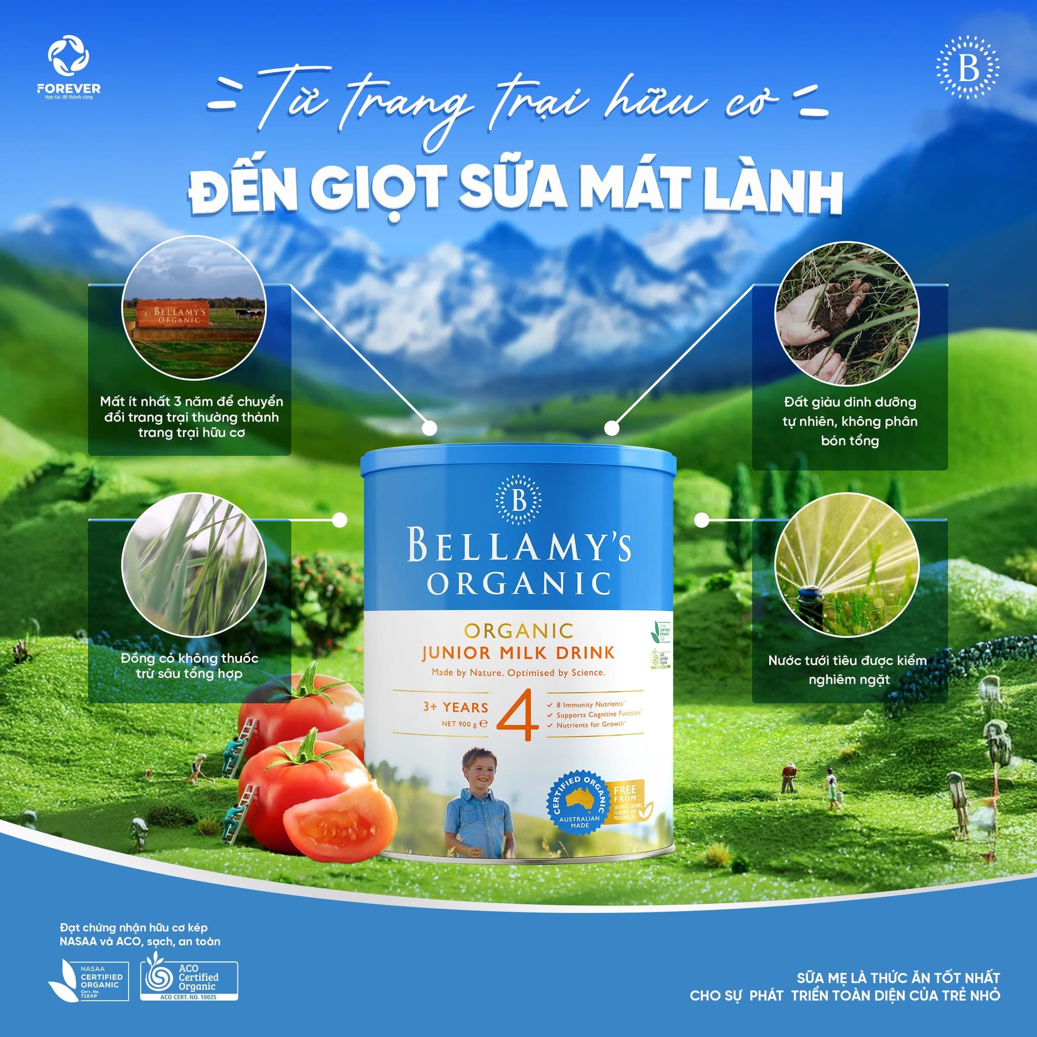 Sữa Bellamy Organic Classic Úc 900g Số 1,2,3,4 - Sữa Bột Công Thức