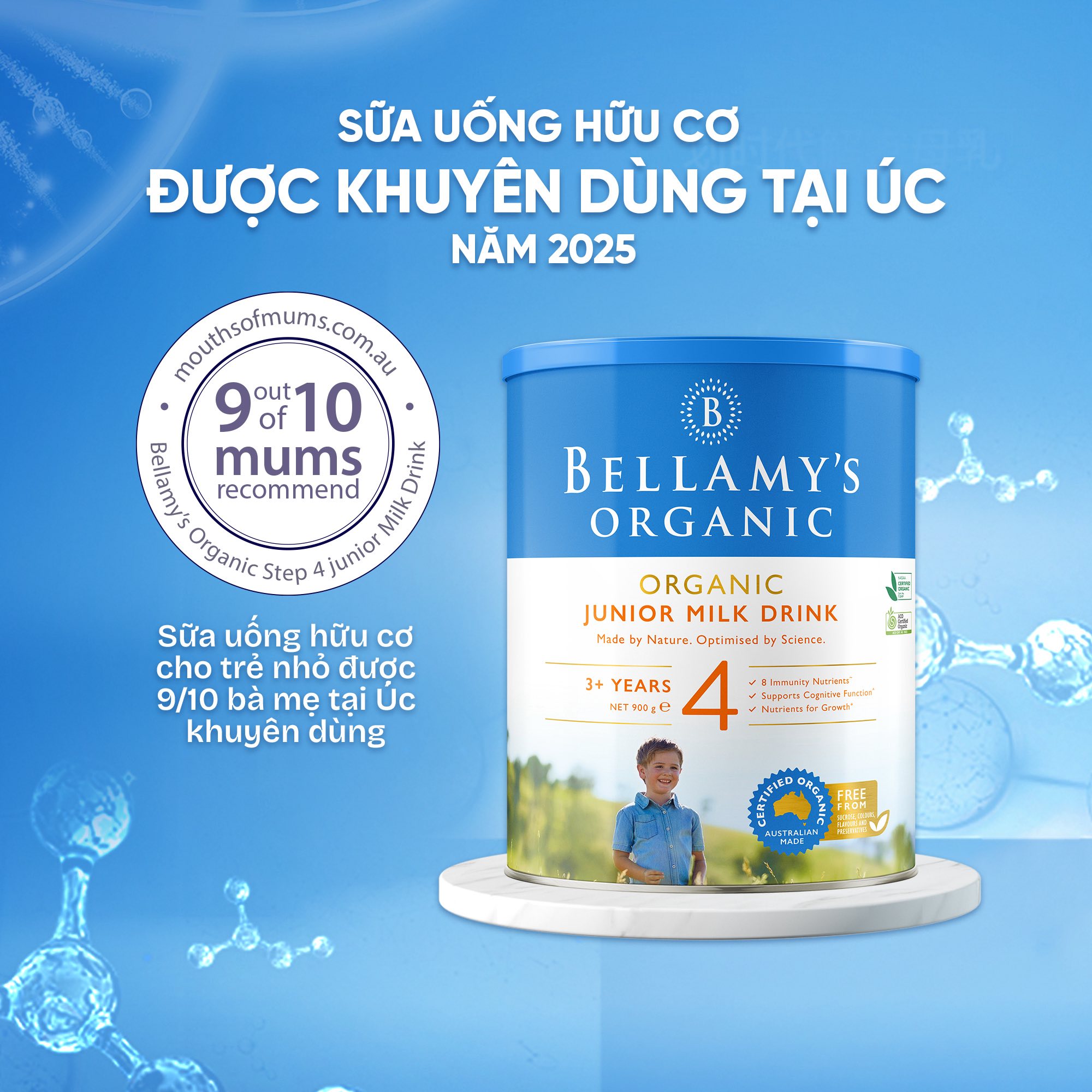 Sữa Bellamy Organic Classic Úc 900g Số 1,2,3,4 - Sữa Bột Công Thức