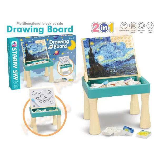 [ QT Kabr 6 ] Đồ chơi bảng vẽ kèm xếp hình