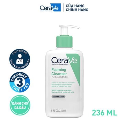 [ QUÀ TẶNG KHÔNG BÁN ] CERAVE FOAMING FACIAL CLEANS 236ML