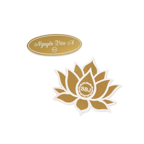 Combo Liên Hoa Phú Quý + Tag oval khắc tên