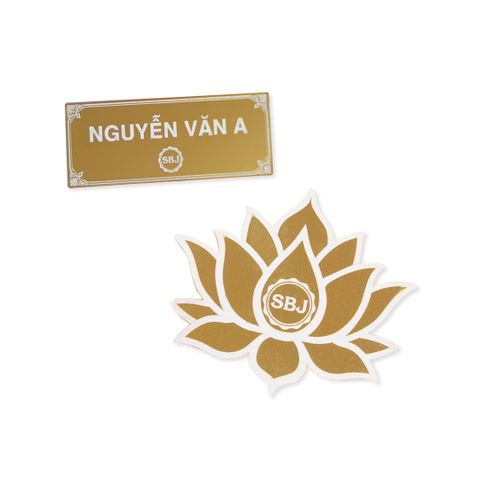 Combo Liên Hoa Phú Quý + Tag lớn khắc tên