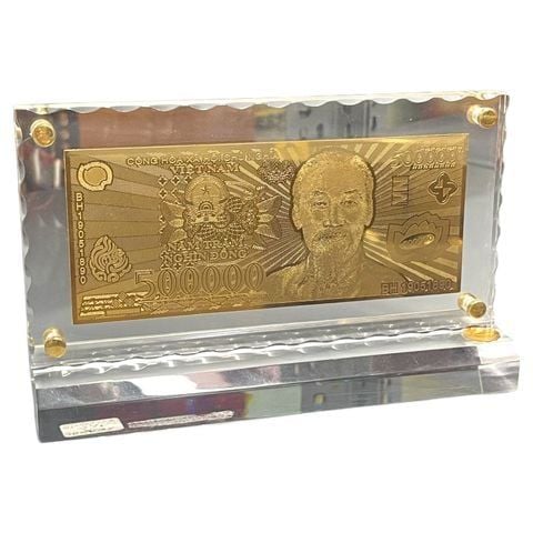 Khung tranh mica 500 nghìn đồng mạ vàng