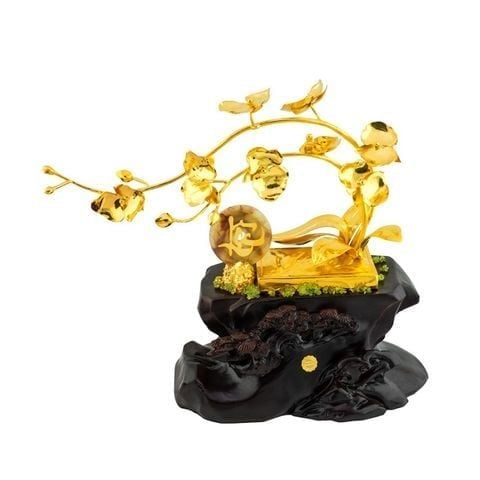 Bộ tiểu cảnh Lộc trường lan mạ vàng