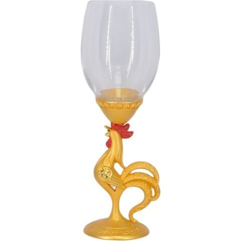 Ly rượu pha lê Kim Kê mạ vàng