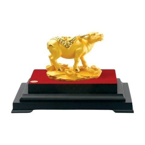 Biểu trưng tượng Quý Linh Sửu nén vàng bột đá size M