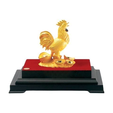 Biểu trưng tượng Quý Linh Dậu mạ vàng size M