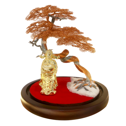 Dome bonsai tượng Thần Tài 79 mm xi nano