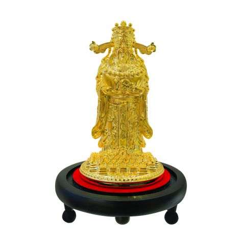 Dome tượng thần tài 168mm mạ vàng kèm hộp