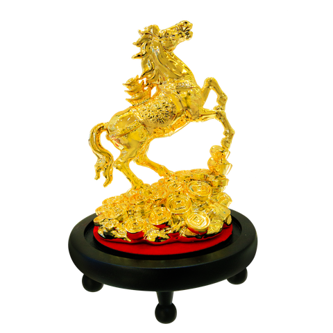 Dome tượng quý linh Ngọ150mm mạ vàng kèm hộp