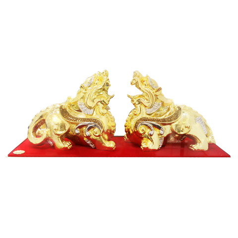 Biểu trưng bộ tượng Tỳ Hưu mạ vàng