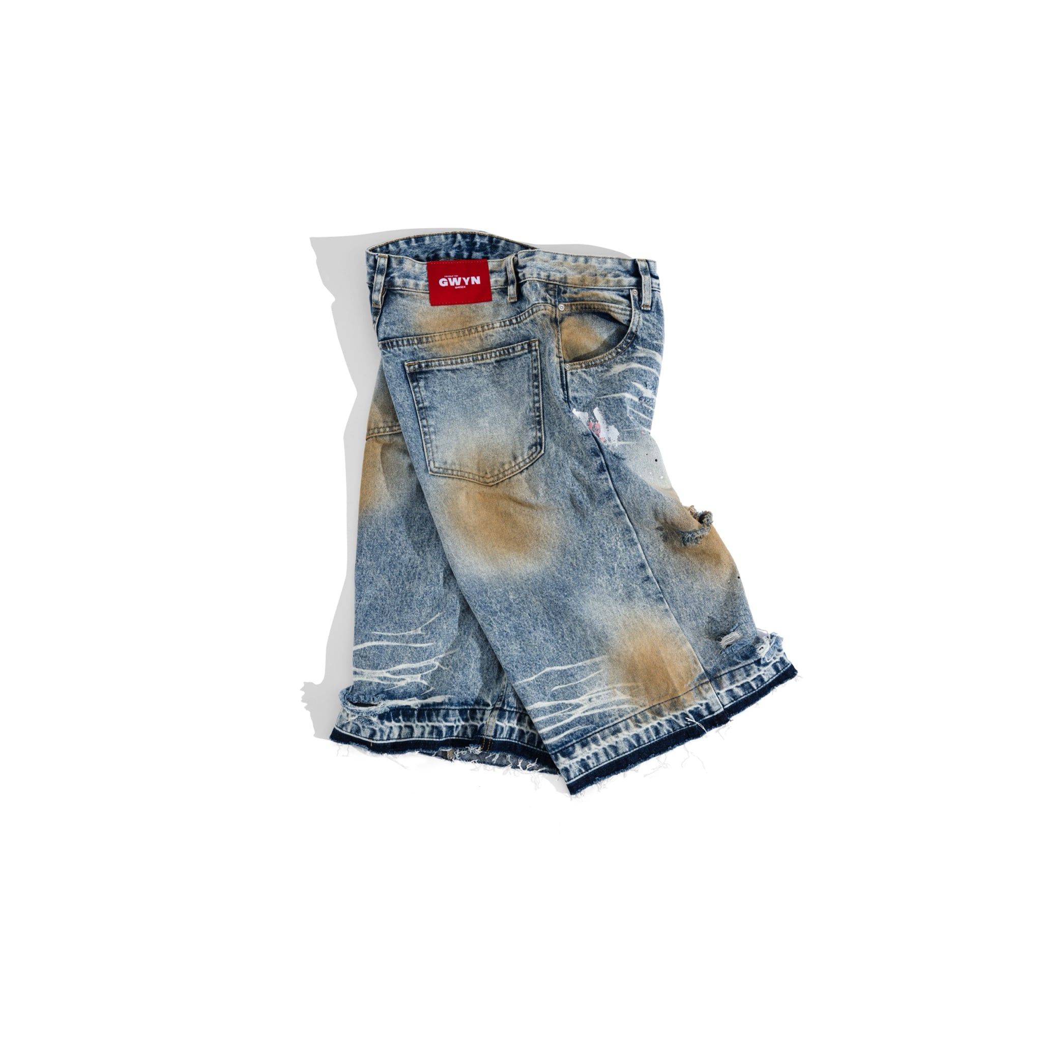  GWYN RAW CUT BAGGY SHORTS 