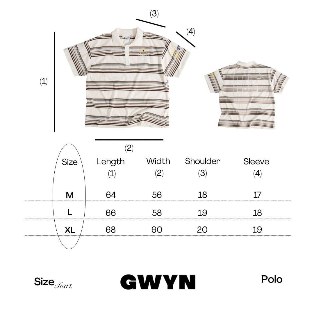  GWYN STRIPED POLO SHIRT 