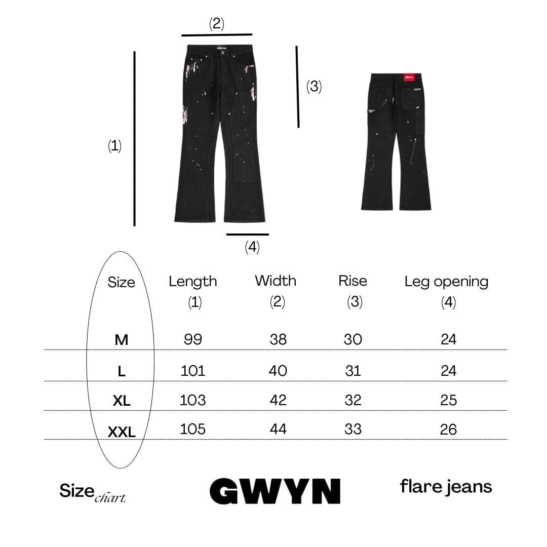  GWYN DOUBLE KNEE FLARE JEANS 