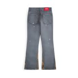  GWYN DOUBLE KNEE FLARE JEANS/ CHARCOAL 