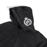  GWYN RAW EDGE BLACK HOODIE ZIP 