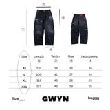 GWYN STATIC DISTRESSED BAGGY JEANS 
