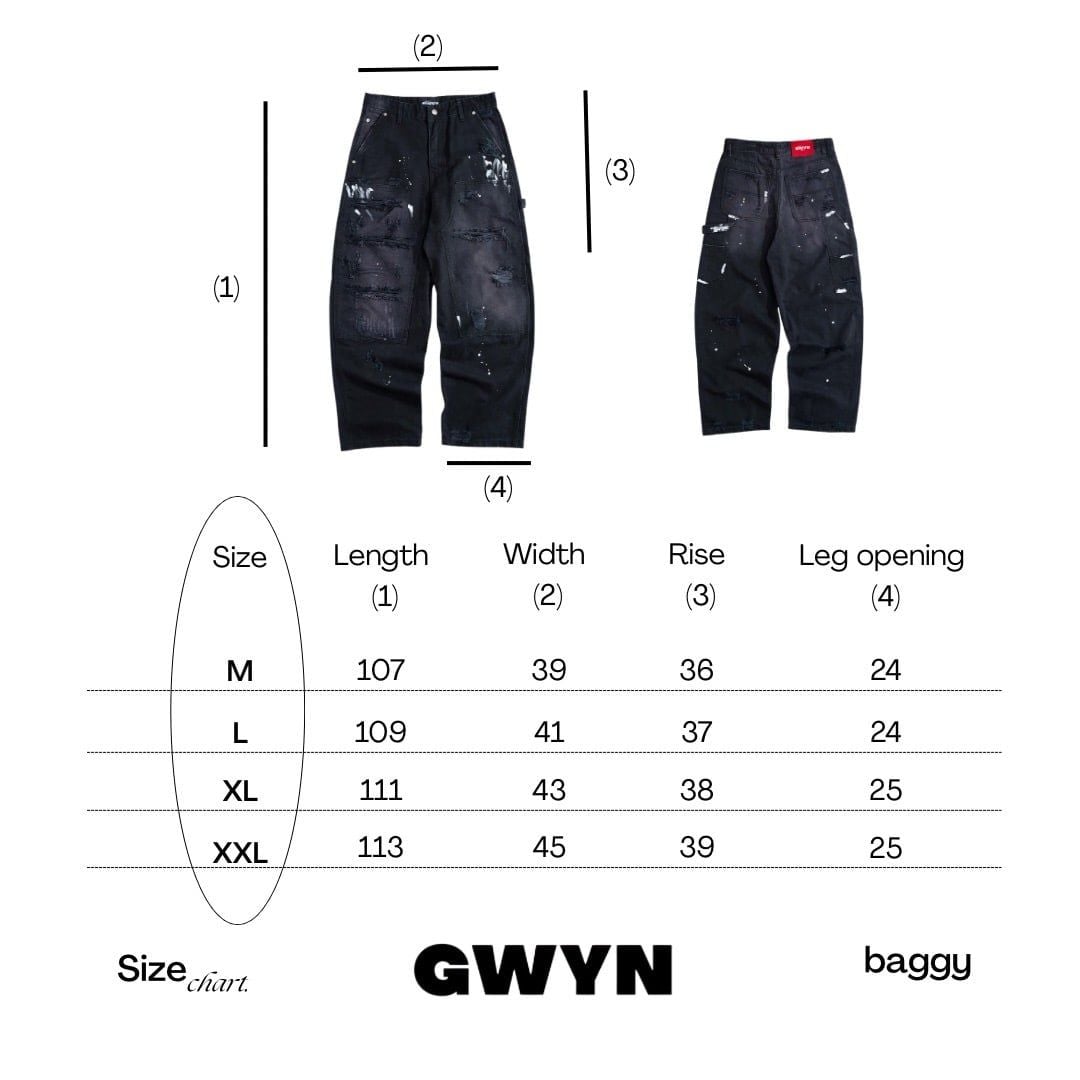  GWYN STATIC DISTRESSED BAGGY JEANS 