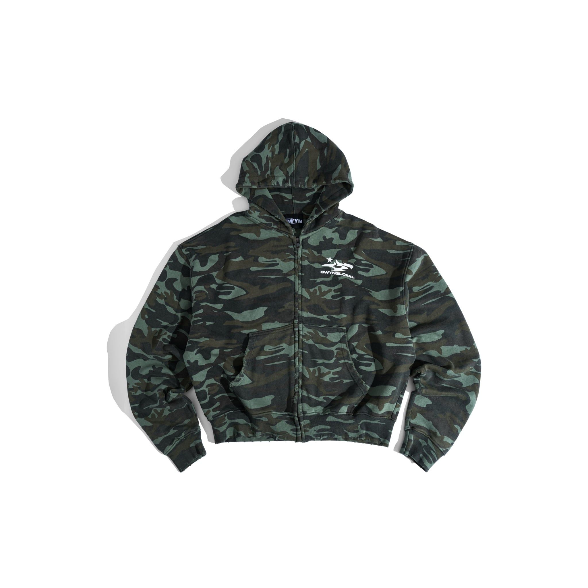  GWYN CAMO HEAVY WASH ZIP 