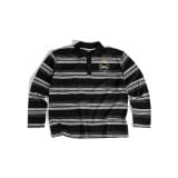  GWYN LONG SLEEVE STRIPED POLO SHIRT/ BLACK 
