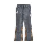  GWYN DOUBLE KNEE FLARE JEANS/ CHARCOAL 