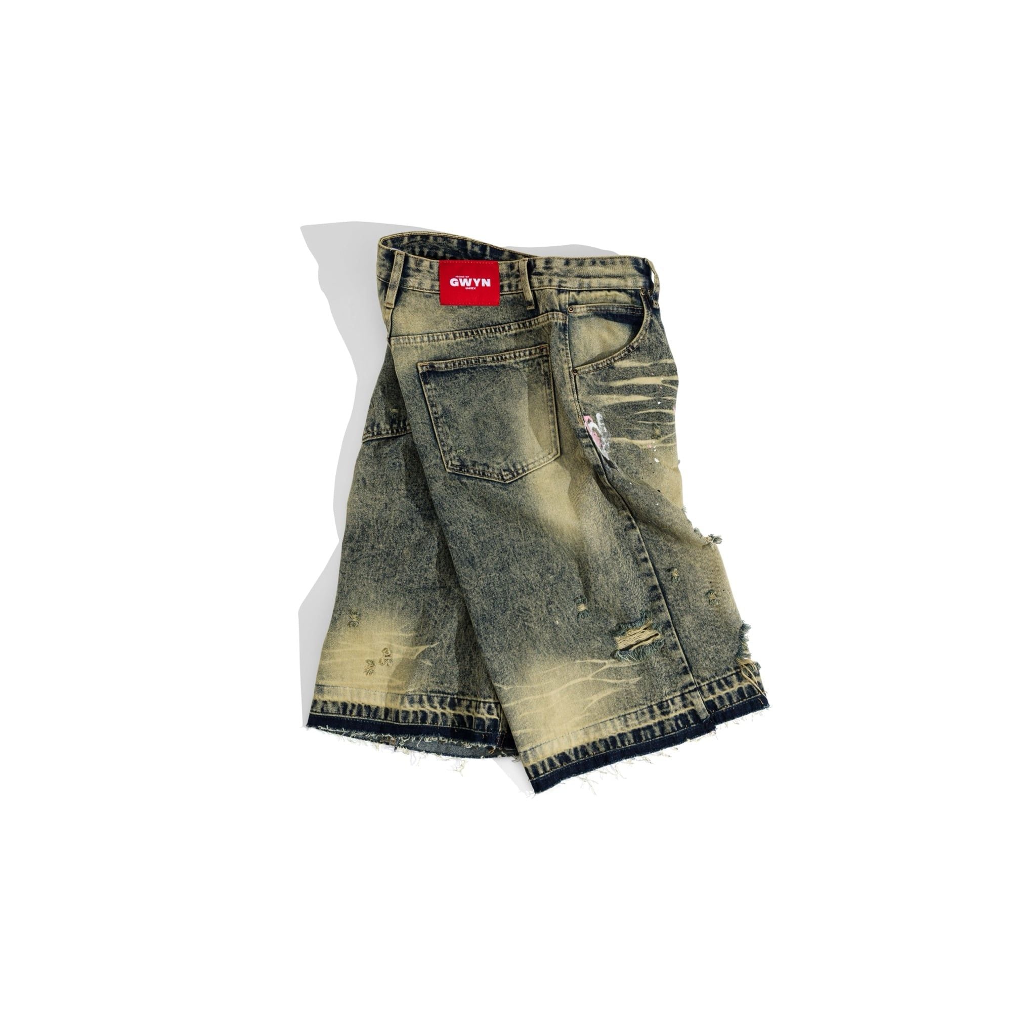  GWYN RAW CUT BAGGY SHORTS 