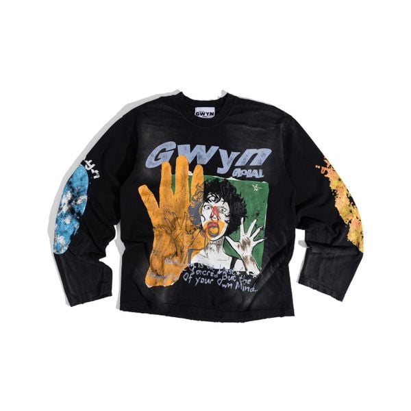  GWYN OMG GIRL WASH LONG SLEEVED T-SHIRT 