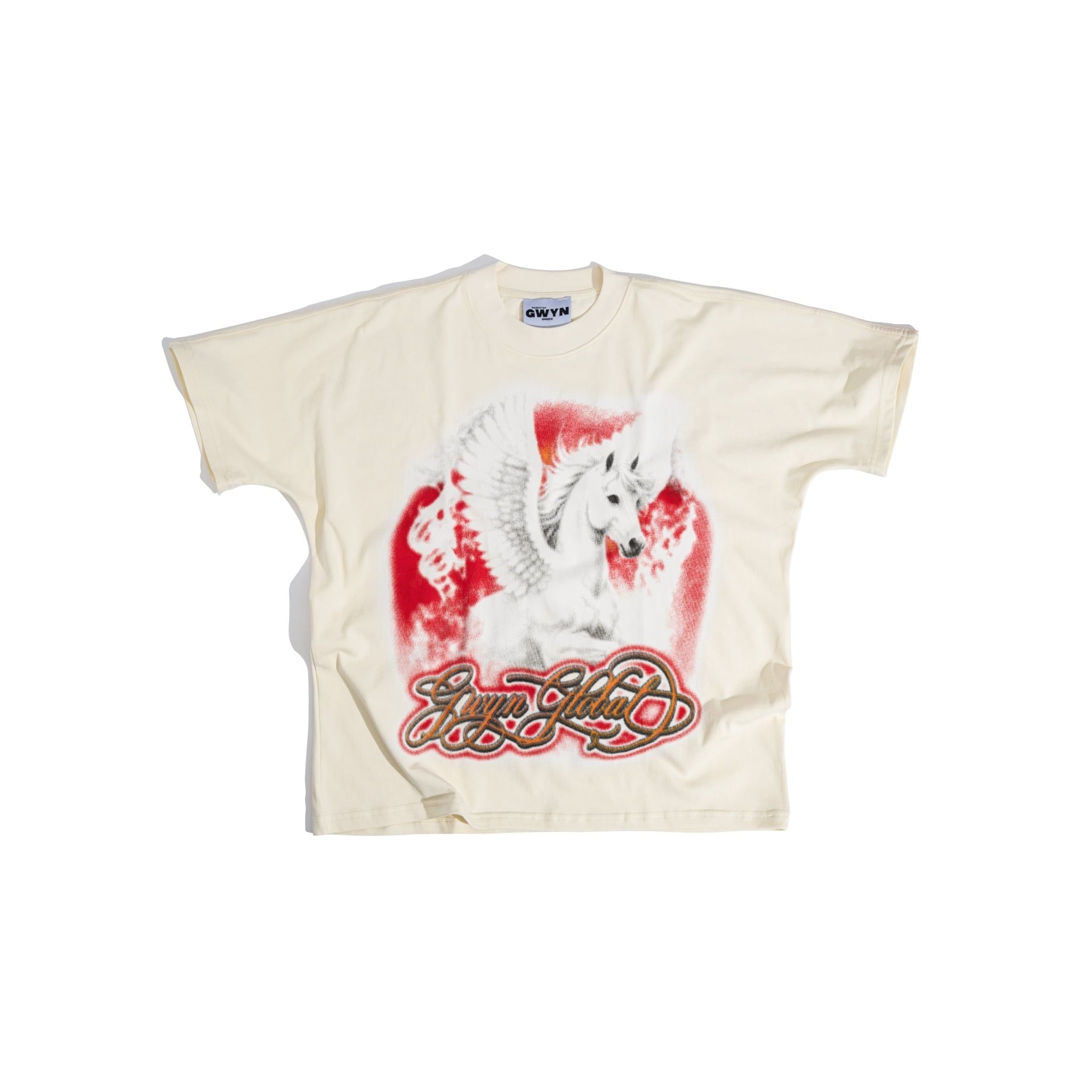  GWYN WINGED FLAME T-SHIRT/ CREAM WHITE 
