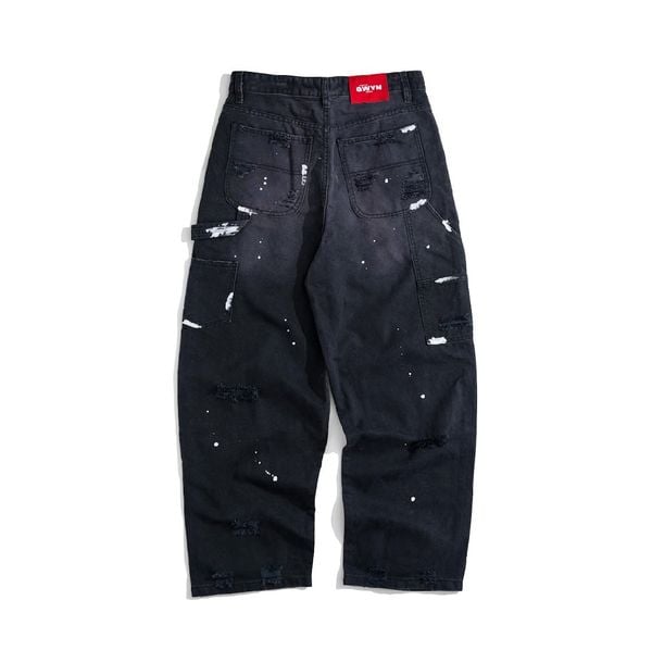  GWYN STATIC DISTRESSED BAGGY JEANS 
