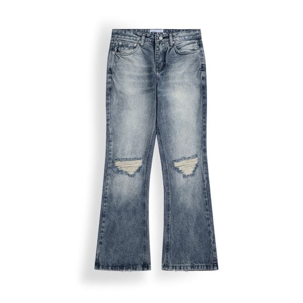  GWYN RIPPED FLARE JEANS 