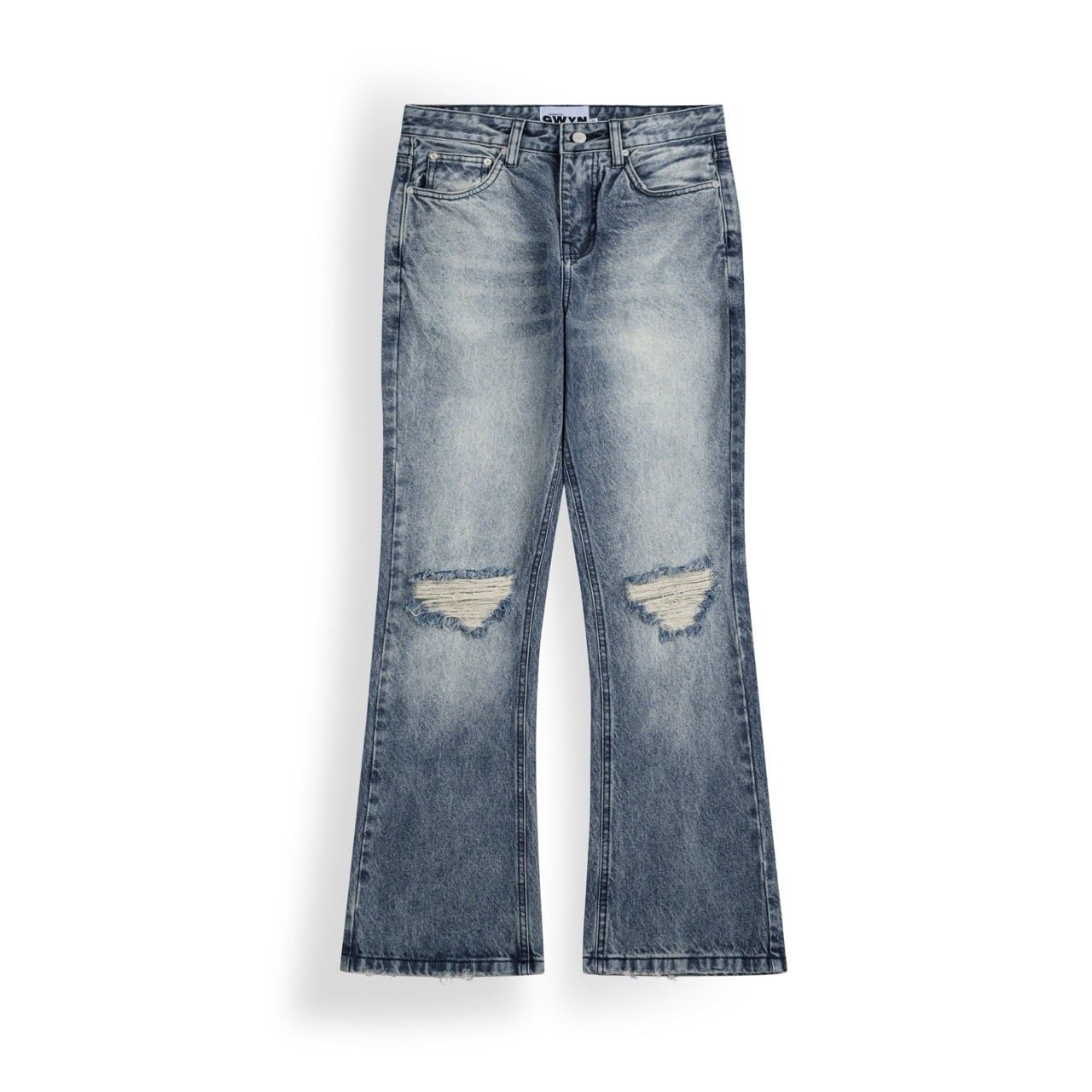  GWYN RIPPED FLARE JEANS 