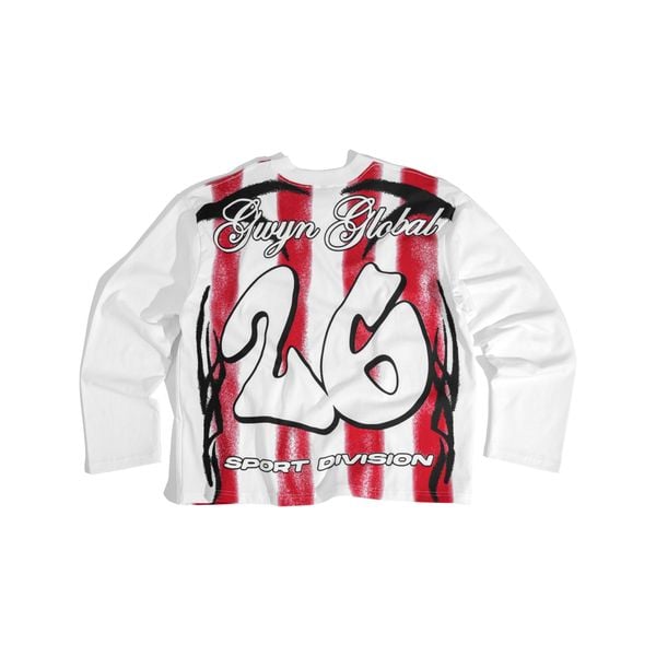  GWYN GLOBAL SPORT DIVISION 26 LONG SLEEVED T-SHIRT/ WHITE 