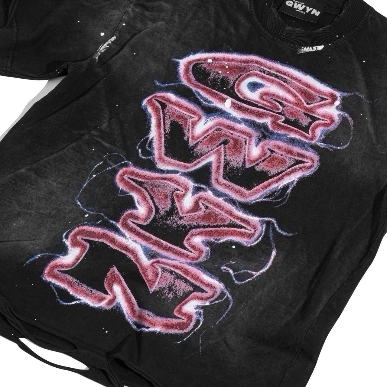  GWYN NEON RIOT WASH T-SHIRT 