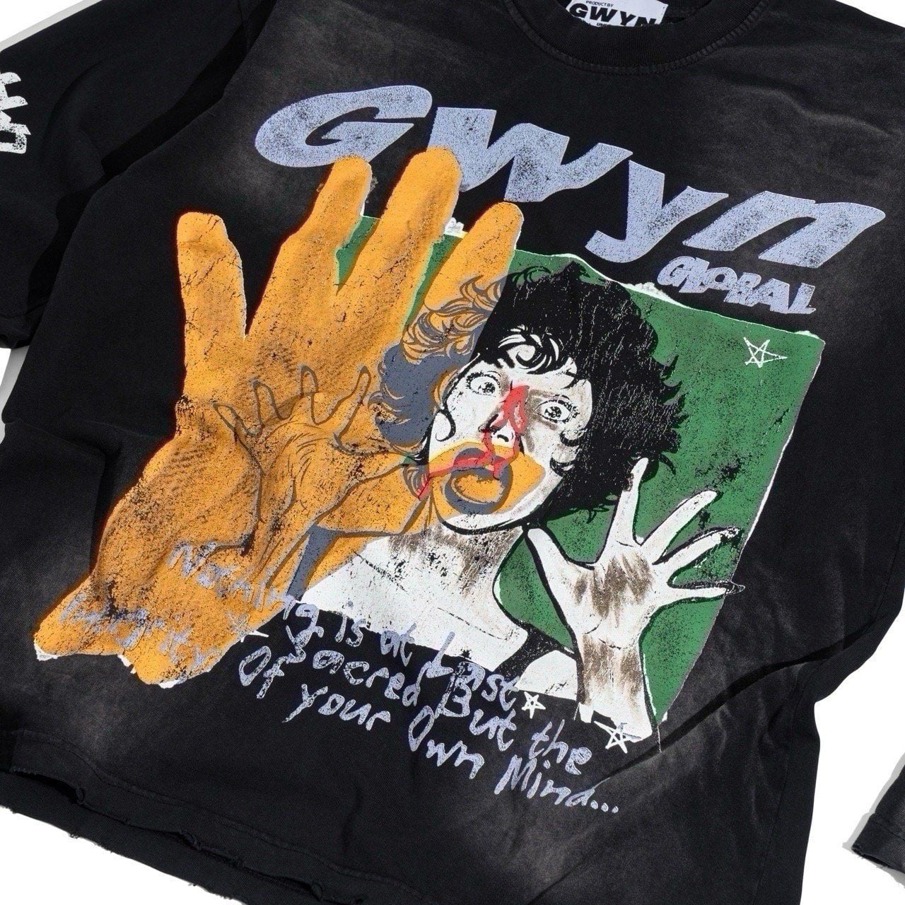  GWYN OMG GIRL WASH LONG SLEEVED T-SHIRT 