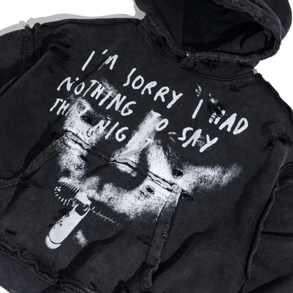  GWYN DISTRESSED HOODIE 