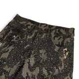  GWYN BAGGY SHORTS CAMO DIAMOND RHINESTONE 