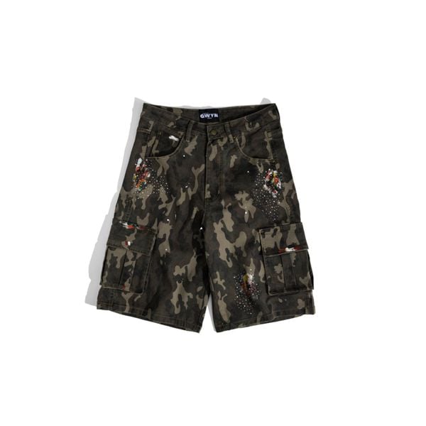  GWYN BAGGY CAMO CARGO SHORTS 