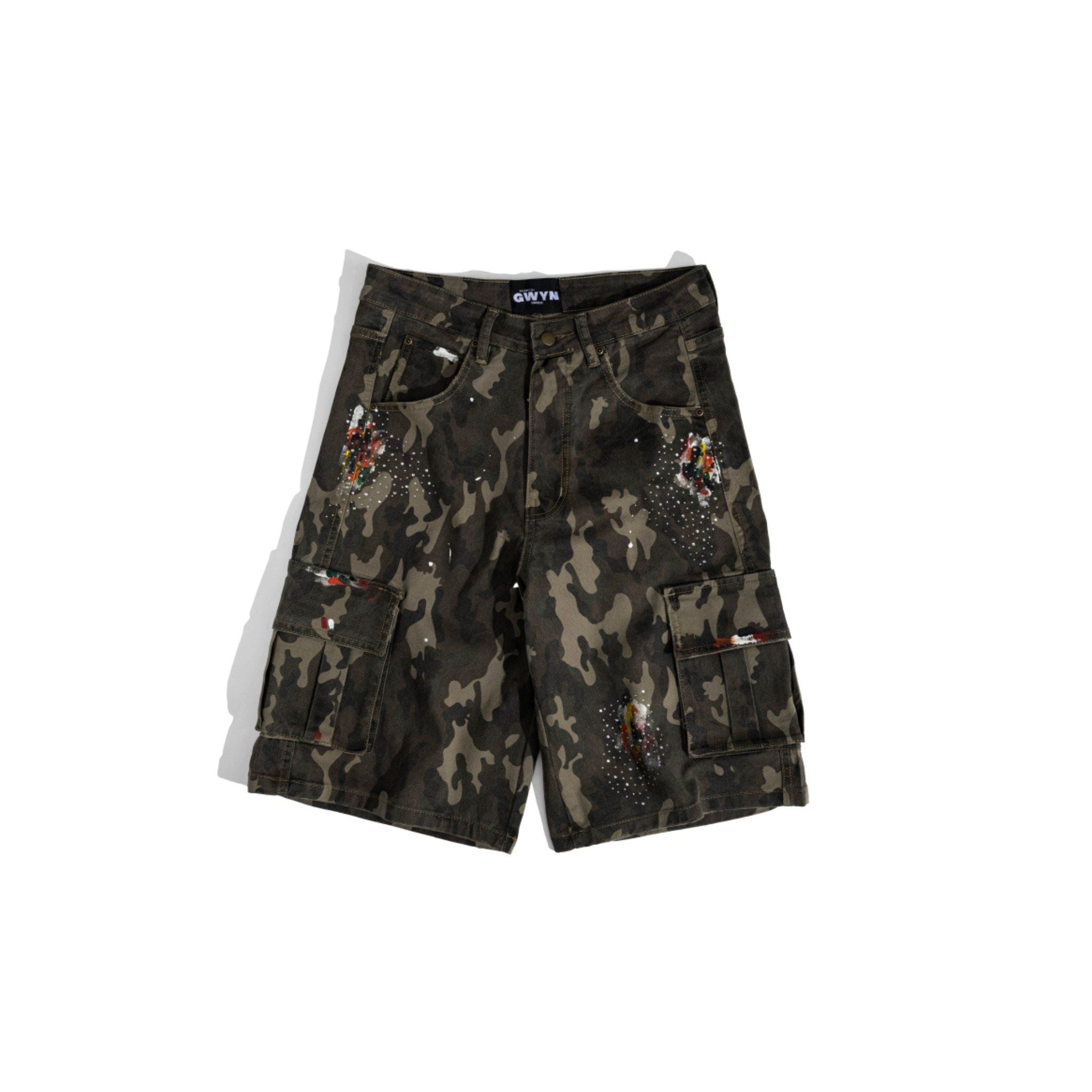  GWYN BAGGY CAMO CARGO SHORTS 