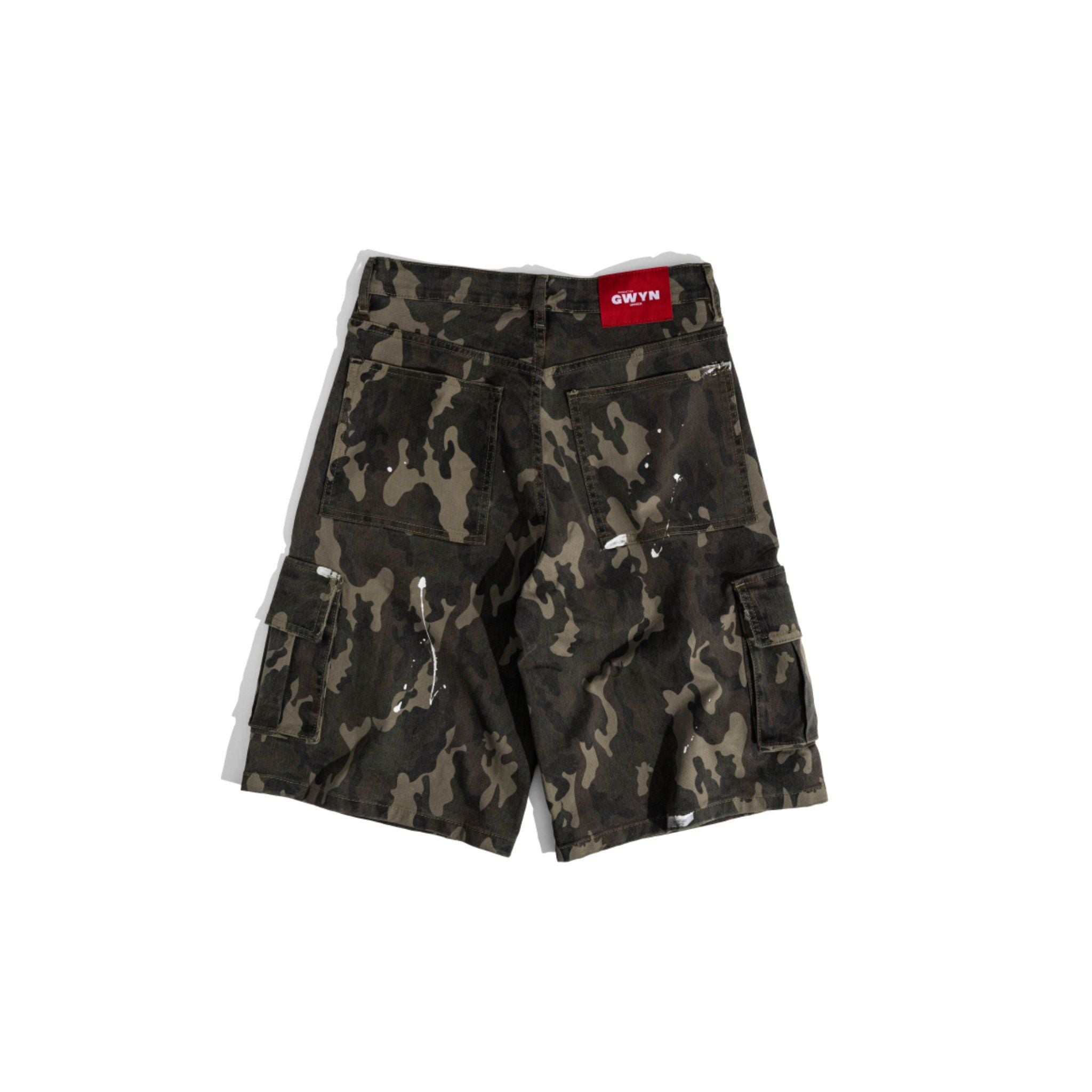  GWYN BAGGY CAMO CARGO SHORTS 
