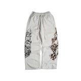  GWYN BONE LEOPARD WIDE-LED SWEATPANTS 