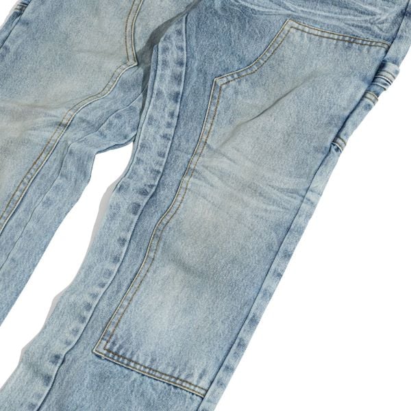  GWYN DOUBLE KNEE FLARE JEANS/ WASHED BLUE 