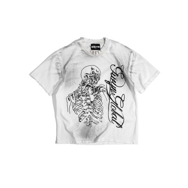  GWYN SKELETON WASH T-SHIRT 