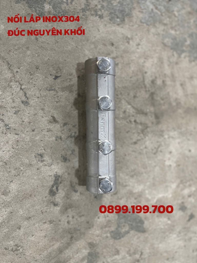 Nối Thẳng Inox 304 Đúc Nguyên Khối - Phụ Kiện Bộ Quạt Tạo Dòng Chắc Chắn, Chống Ăn Mòn