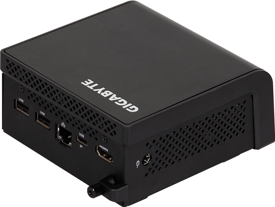 (mPC) GIGABYTE BRIX (GB-BTIP-N250) N250/1xD5-4800/1xNVMe/1x Sata/1xHDMI/WF/BT/1xLAN/VESA/nOS/ĐEN