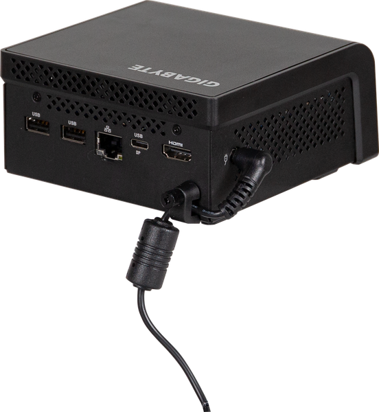  (mPC) GIGABYTE BRIX (GB-BTIP-N250) N250/1xD5-4800/1xNVMe/1x Sata/1xHDMI/WF/BT/1xLAN/VESA/nOS/ĐEN 