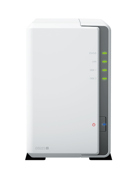 Bộ lưu trữ mạng Synology DS223j - 2-bay DiskStation, Quad Core, 1GB RAM, 1 x 1GbE RJ-45, 2Y WTY